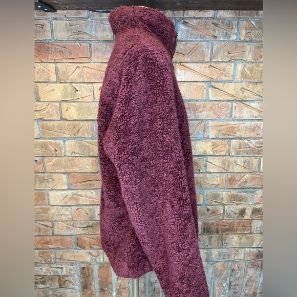 Pendleton Woolen Mills Fuzzy Zip Jacket Maroon M - Picture 6 of 14